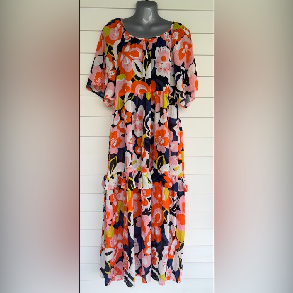 Corey Lynn Calter Vibrant Floral Maxi Dress Anthropologie size medium
